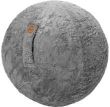 Grauer Sitzball mit Plüschbezug
