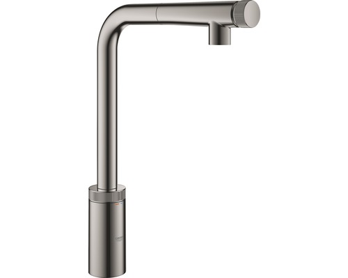 Küchenarmatur Grohe Minta SmartControl mit Handbrause hard graphite 31613A00 Grohe Essence Waschtischarmatur mit seitlichem Bedienhebel