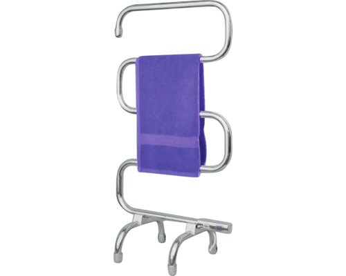 Elektrischer Badheizkörper Sanotechnik 95x50x31 cm 100 Watt chrom Freistehender Handtuchwärmer aus Edelstahl mit Handtuch