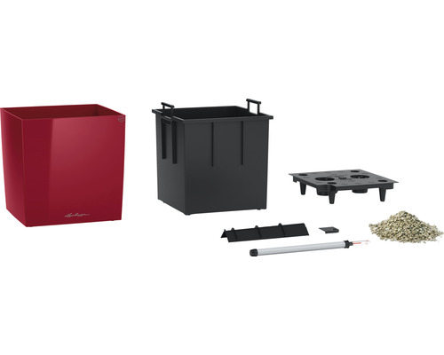 Komplettes Lechuza Pflanzgefäß Set mit Pflanzgefäß, Einsatz, Bewässerungsset und Pflanzgranulat