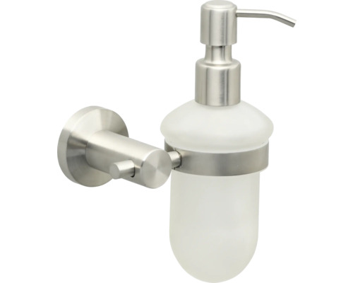 Seifenspender zur Wandmontage aus Glas und Metall