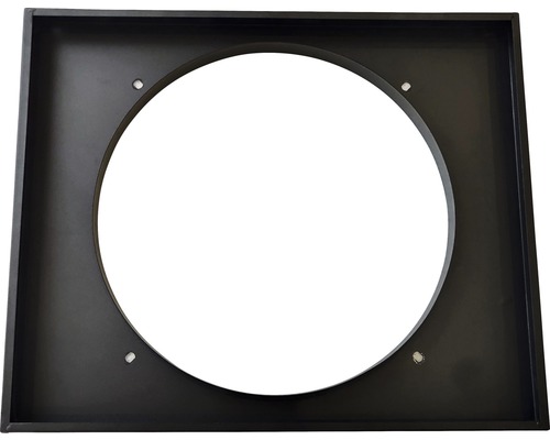 Quadratischer Metallrahmen mit kreisförmiger Aussparung