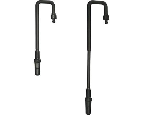 Zwei Aquarienfilterrohre aus Kunststoff