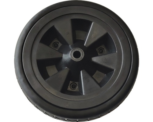 Schwarzes Kunststoffrad für Schubkarren oder Gartengeräte