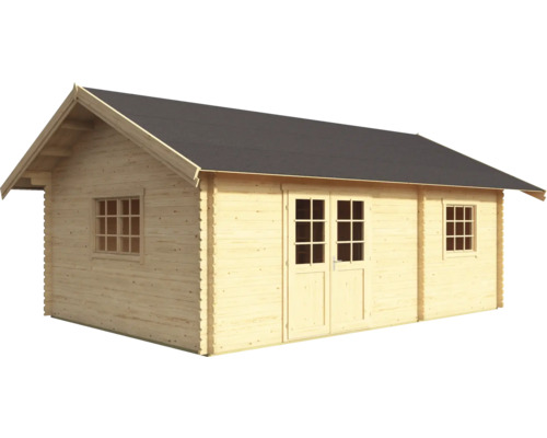 Holzgartenhaus mit Fenster und Doppeltür