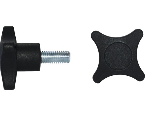 Kreuzgriffschraube Ø 40 mm M6x20, 20 Stück Schraube mit Knebelgriff und Viersternmutter