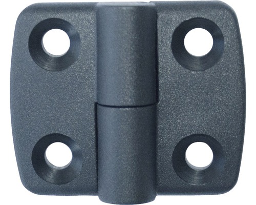 Scharnier Dresselhaus 30 x 30 x 9 mm, aushängbar, grau 20 Stk. Scharnier aus Kunststoff mit vier Löchern zur Befestigung