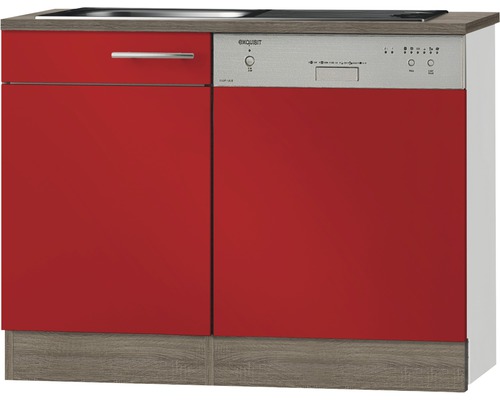Spülenzentrum Optifit Imola rot 110x84,8x60 cm mit Drehtür-0