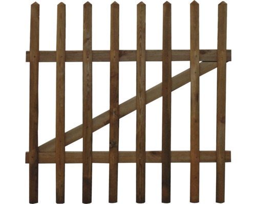 Senkrechtlattentor 100x79 cm braun Senkrechtlattentor 100x79 cm braun