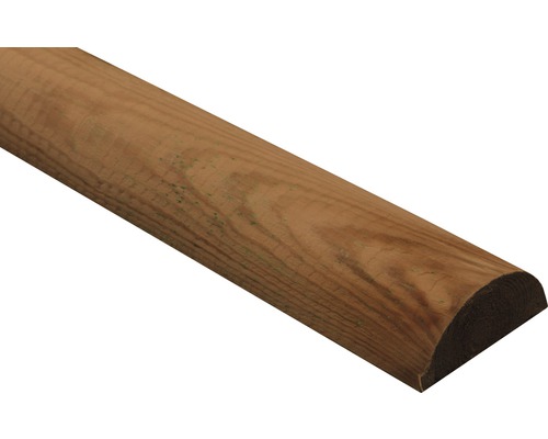 Querriegel 250 x 7,5 cm, kesseldruckimprägniert braun Holzzaunlatte aus halbiertem Rundholz