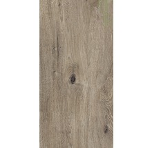 Nahaufnahme einer Holzfliese mit Maserung