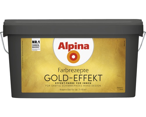 Alpina Gold Effekt Innenfarbe im Eimer