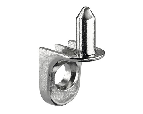 Sekura 7-Bodenträger zum Anschrauben, vernickelt 5 mm, 50 Stück Metallregalhalterung mit Stift