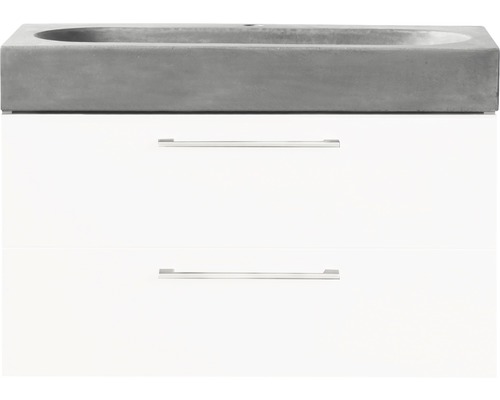 Waschbeckenunterschrank Differnz Somero Beton 57x60x38cm mit Betonwaschbecken beton weiß Waschbeckenunterschrank Differnz Somero Beton 57x60x38cm mit Betonwaschbecken beton weiß