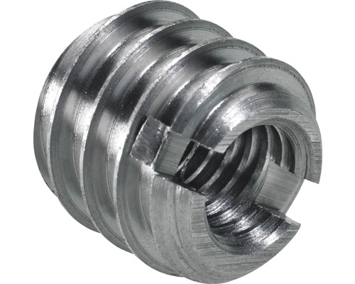 Stahl-Eindrehmuffen mit Gewinde M6/10 mm, 100 Stück Gewindeeinsatz aus Metall