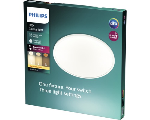 Verpackung einer Philips LED Deckenleuchte mit SceneSwitch Funktion