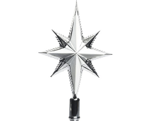Baumspitze "Stern" Kunststoff silber Baumspitze "Stern" Kunststoff silber
