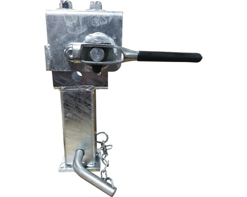 Stützfuß für Anhänger mit Handkurbel und Sicherungskette