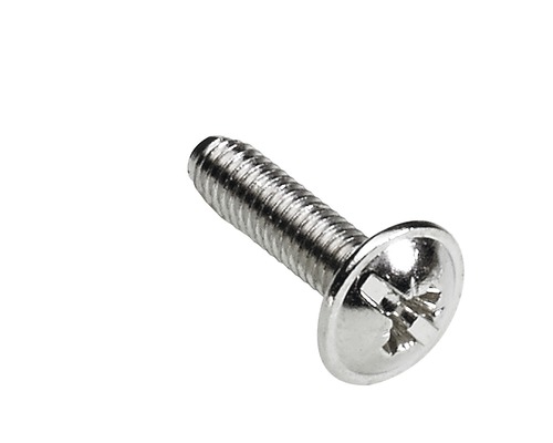 M6-Verbindungsschraube Ø 6mm, Ganzmetall, 50 Stück Linsenkopfschraube mit Kreuzschlitz