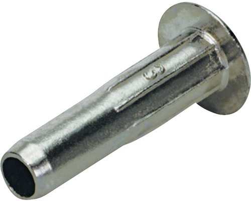 Hülse 28-38 mm für M4 Verbindungsschraube, vernickelt, 50 Stück Metall Spreizdübel