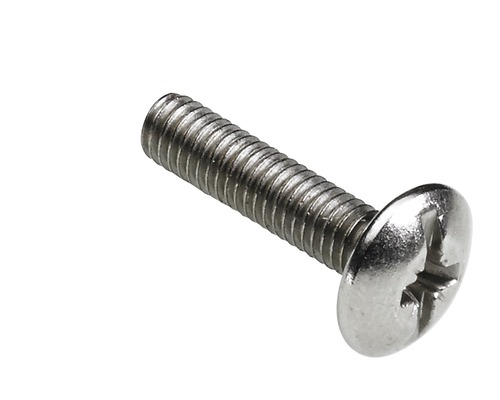 M6-Verbindungsschraube Ø 5mm, Ganzmetall, 50 Stück Metallschraube mit Kreuzschlitz