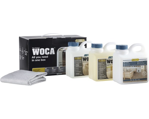 WOCA Vinyl- und Lackpflegebox Set 3 x 1 l