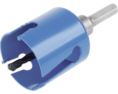 Universal Lochsäge Wolfcraft Hartmetall Ø 68 mm inkl. Schaft, Bohrer Lochsäge mit Zentrierbohrer
