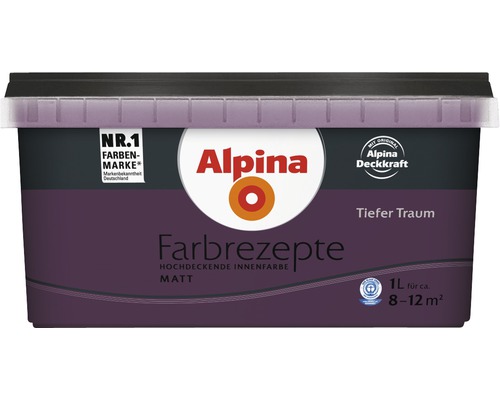 Alpina Farbrezepte Tiefer Traum, matte Innenfarbe im Eimer, 1 Liter