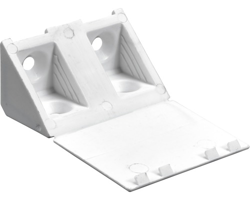 Universal Eckverbinder, weiß 20x20x43 mm, 20 Stück Kunststoff Eckverbinder mit Öffnung