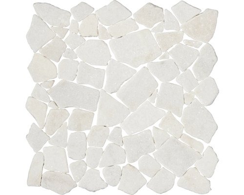 Natursteinmosaik Marmor Bianco Carrara polygonal 30,5x30,5 cm weiß
