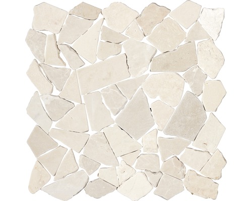 Natursteinmosaik Marmor Biancone polygonal 30,5x30,5 cm beige