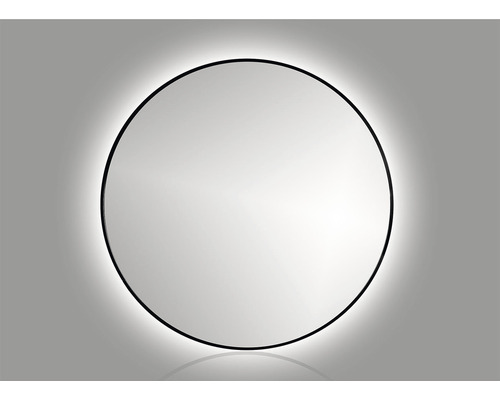 LED-Lichtspiegel Cordia ROUND LINE rund 80x80 cm mit Alurahmen schwarz