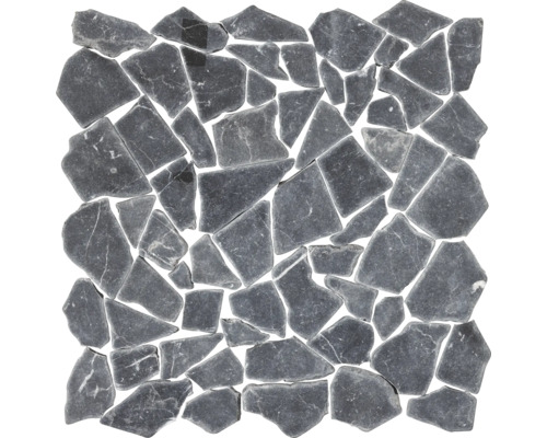 Natursteinmosaik Nero Marquinia 30,5x30,5 cm schwarz Mosaikfliese aus Naturstein