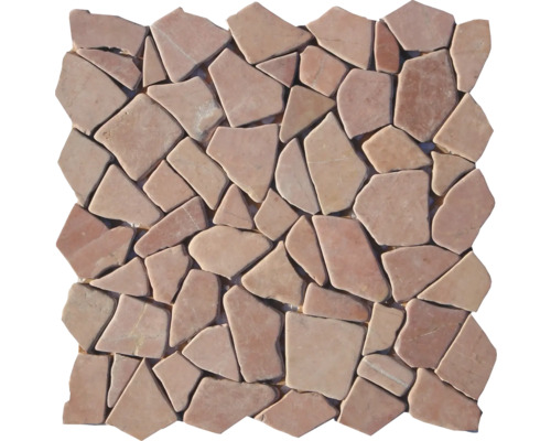 Natursteinmosaik Marmor Rosso Verona polygonal 30,5x30,5 cm rot Natursteinmosaik Marmor Rosso Verona polygonal 30,5x30,5 cm rot
