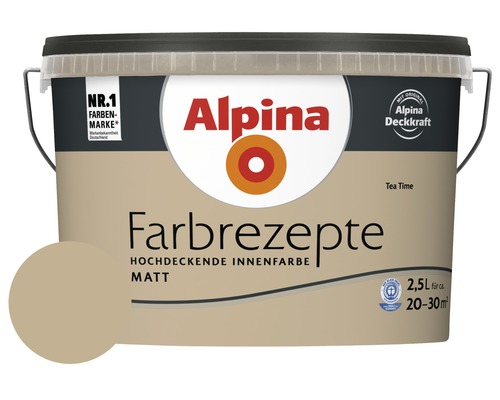 Alpina Wandfarbe Farbrezepte Tea Time 2,5 l