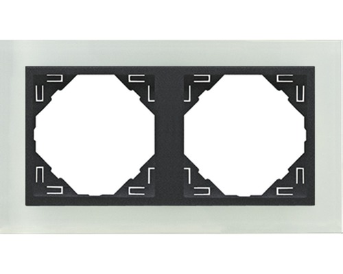 Abdeckrahmen 2-fach Logus cristal-gray Doppelrahmen für Schalter und Steckdosen