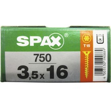 Spax Universalschraube Senkkopf Stahl gehärtet T 15, Holz-Vollgewinde 3,5x16 mm, 750 Stück
