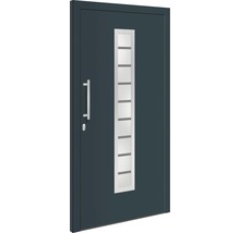 Haustür mit Glaseinsatz und Griff