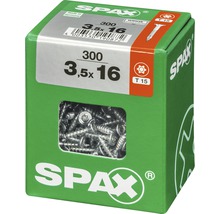 Spax Universalschraube Senkkopf Stahl gehärtet T 15, Holz-Vollgewinde 3,5x16 mm, 300 Stück