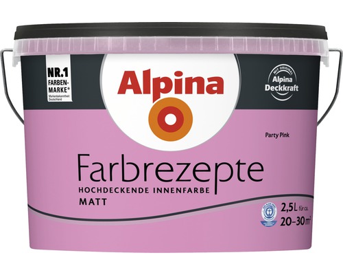 Alpina Farbrezepte Innenfarbe Party Pink, 2,5 Liter Gebinde