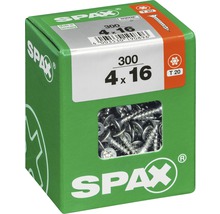 Spax Universalschraube Senkkopf Stahl gehärtet T 20, Holz-Vollgewinde 4x16 mm, 300 Stück