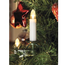 Weihnachtsbaum mit einer elektrischen Kerze mit Clip