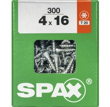 Spax Universalschraube Senkkopf Stahl gehärtet T 20, Holz-Vollgewinde 4x16 mm, 300 Stück