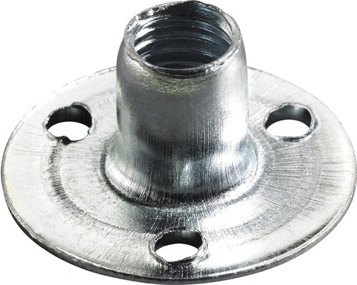 Stahlaufschraubmutter mit M8-Gewinde, verzinkt M8x100 mm, 50 Stück Einschlagmutter mit Flansch und metrischem Innengewinde