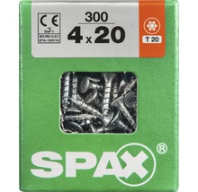 Spax Universalschraube Senkkopf Stahl gehärtet T 20, Holz-Vollgewinde 4x20 mm, 300 Stück
