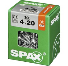 Spax Universalschraube Senkkopf Stahl gehärtet T 20, Holz-Vollgewinde 4x20 mm, 300 Stück