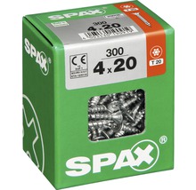 Spax Universalschraube Senkkopf Stahl gehärtet T 20, Holz-Vollgewinde 4x20 mm, 300 Stück