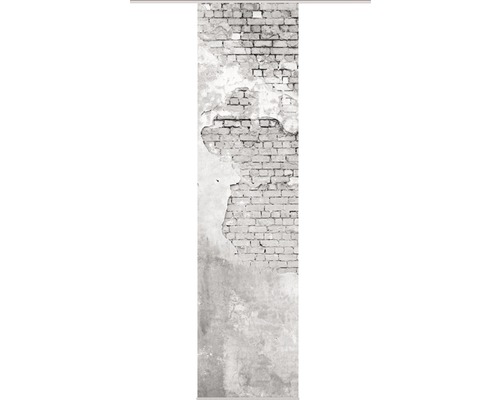 Flächenvorhang Wallona Digitaldruck grau 60x245 cm