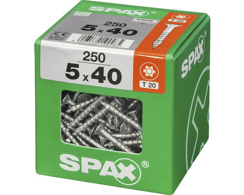 Spax Schrauben 5 x 40 Millimeter, 250 Stück in einer Packung
