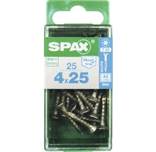 Spax Universalschraube, Edelstahl A2, Senkkopf T 20, Holz-Vollgewinde, 4x25 mm, 25 Stück